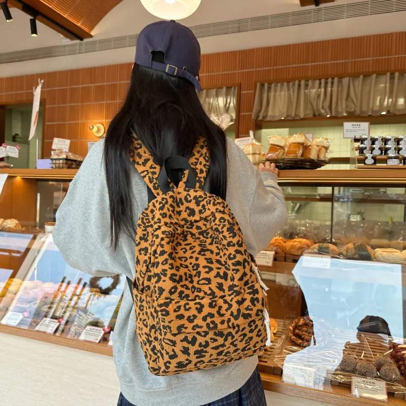 URBAN FOREST Corduroy Backpack Unisex Multicolor-13