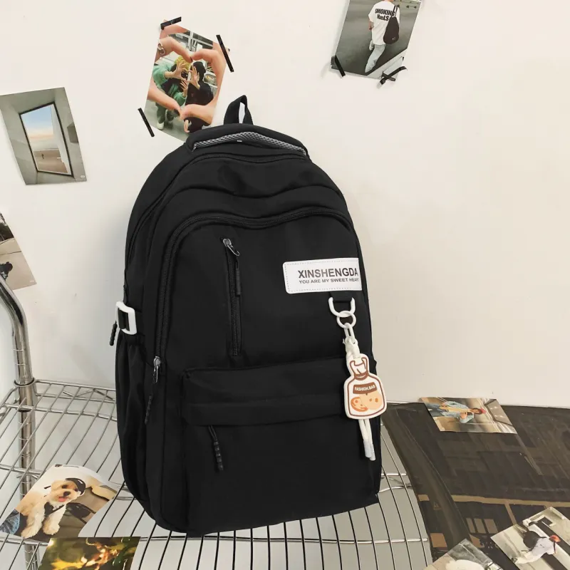 URBAN FOREST Polyester Backpack Tubas Unisex White/Black-6
