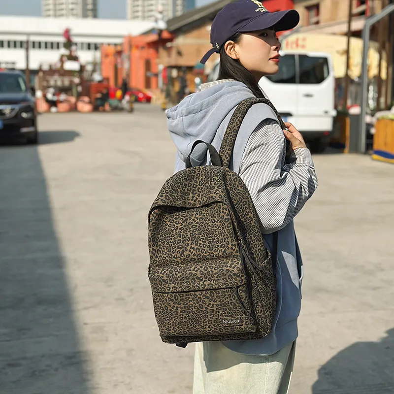 URBAN FOREST Flannelette Backpacks Regular Unisex Brown/Blue/Black-2