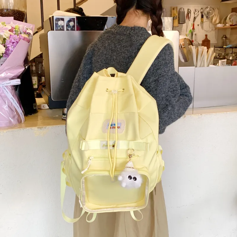 URBAN FOREST Nylon Fabric Backpack Regular Unisex Multicolor-8