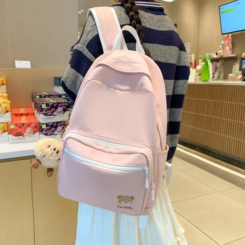 URBAN FOREST Nylon Backpack Regular Unisex Blue/Green/Yellow/Pink/Black/White-13