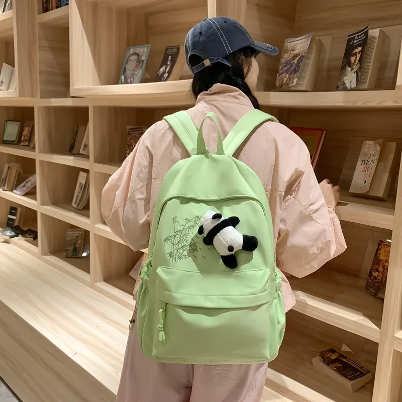 URBAN FOREST Nylon Backpack Unisex Ecru/Black/Pink/Light Yellow/Light Green/Light Blue-19
