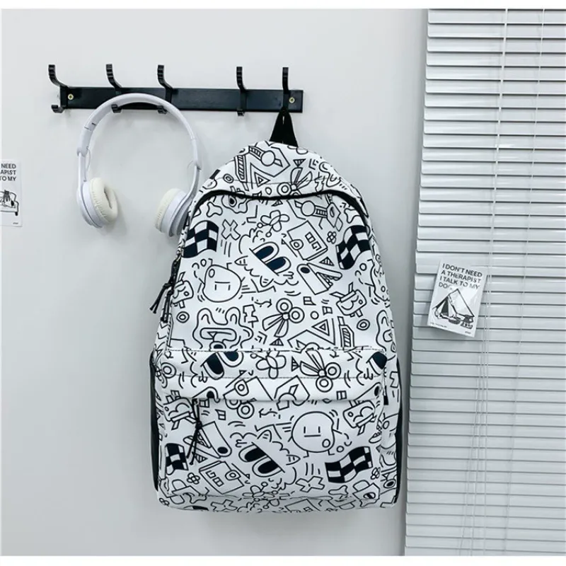 URBAN FOREST Nylon Backpack Unisex Red/Purple/Blue/Black-7