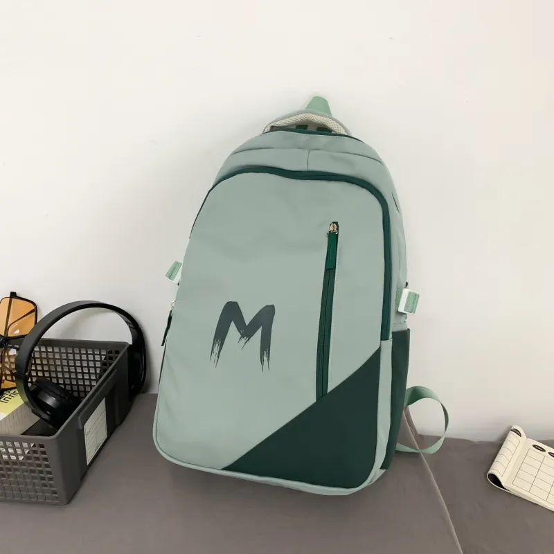 URBAN FOREST Composite Cloth Backpack Unisex Black/Purple/Green/Blue-10