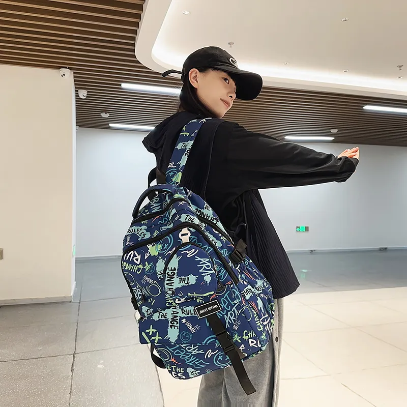 URBAN FOREST Nylon Backpack Unisex Multicolor-5