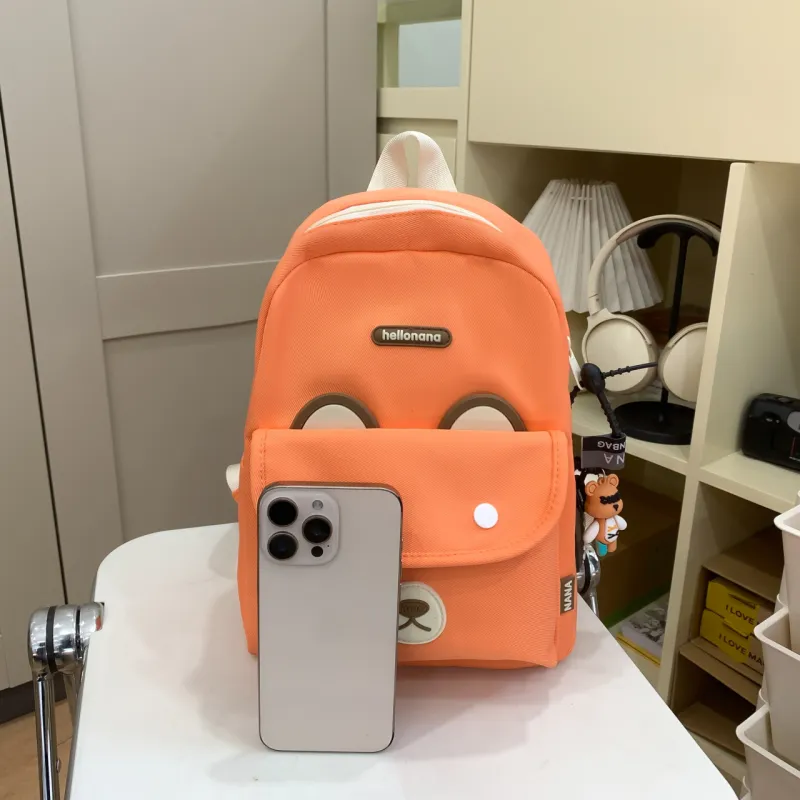 URBAN FOREST Nylon Backpack Unisex Orange/Khaki/Blue/Pink/Black-5