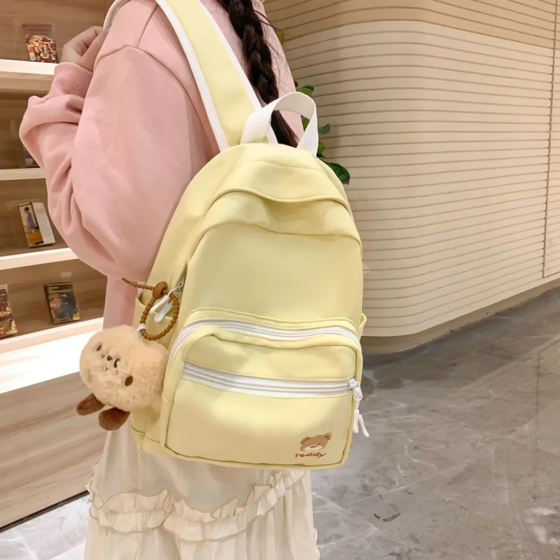 URBAN FOREST Nylon Backpack Regular Unisex Blue/Green/Yellow/Pink/Black/White-11