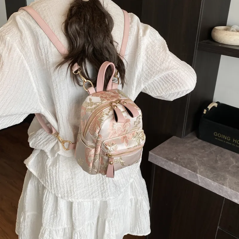 URBAN FOREST PU Backpack Mini Women's Pink/White-2