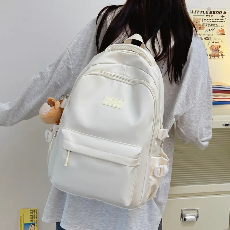 URBAN FOREST Nylon Backpack Regular Women's White/Black/Violet/Yellow/Blue-4