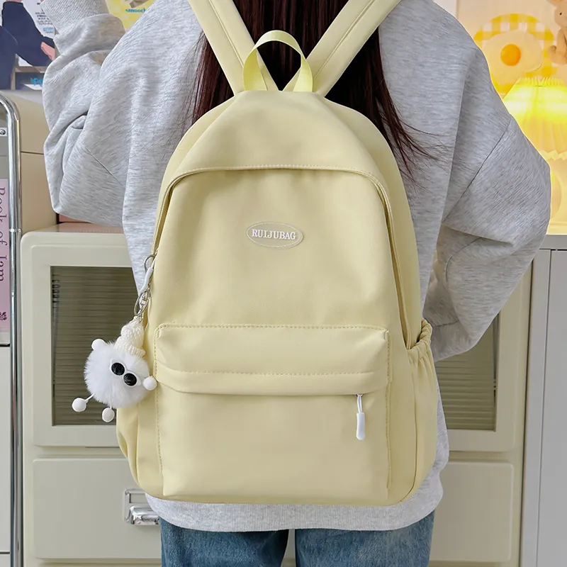 URBAN FOREST Nylon Backpack Unisex Green/Blue/Yellow/Black/White-13