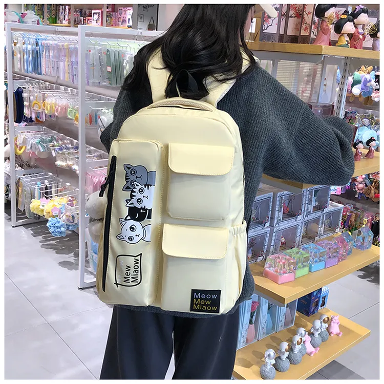URBAN FOREST Oxford Backpack Unisex Yellow/Black/Khaki/Blue-7
