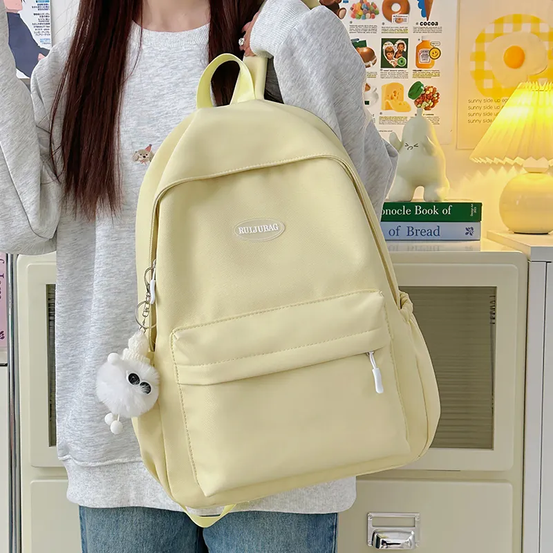 URBAN FOREST Nylon Backpack Unisex Green/Blue/Yellow/Black/White-16