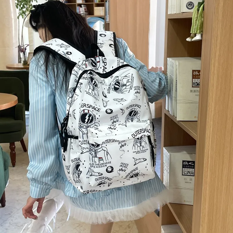 URBAN FOREST Nylon Backpack Regular Unisex White/Black-2