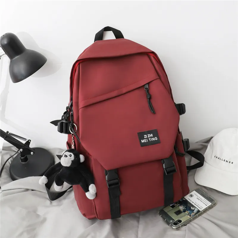 URBAN FOREST PU Backpack Regular Unisex Gray/Black/Red/Green-10