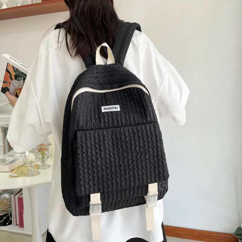 URBAN FOREST Polyester Backpack Unisex Sky Blue/Yellow/Green/Pink/Black-25