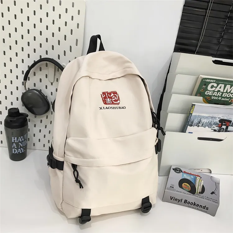 URBAN FOREST Nylon Backpack Unisex White/Black-2