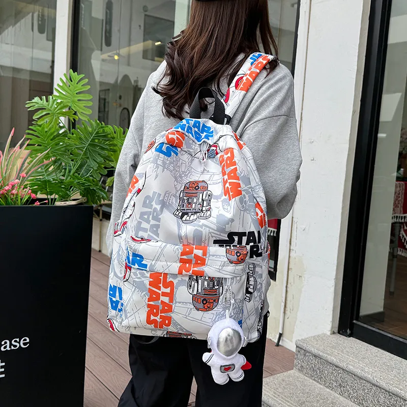 URBAN FOREST Oxford Backpack Unisex Black/Orange/Green-9