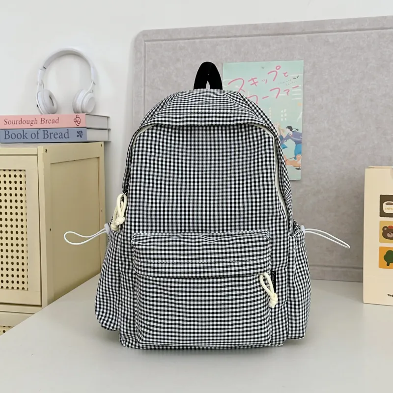 URBAN FOREST Nylon Backpack Unisex Black/Red/Yellow/Green/Blue/Pink-2