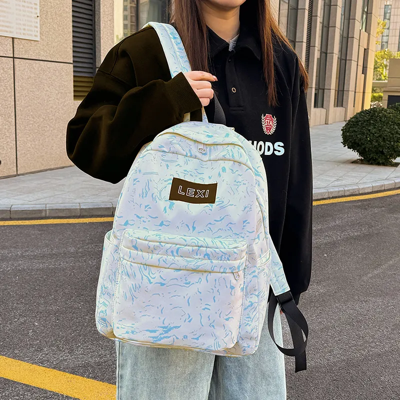 URBAN FOREST Oxford Backpack Unisex White/Black/Red/Blue-19