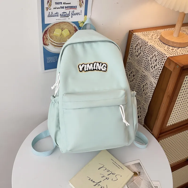 URBAN FOREST Nylon Backpack Unisex Red/Light Yellow/Green/Blue/White/Black-20