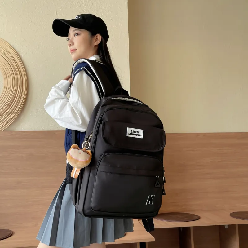URBAN FOREST Nylon Backpack Women's White/Black/Yellow/Blue-3