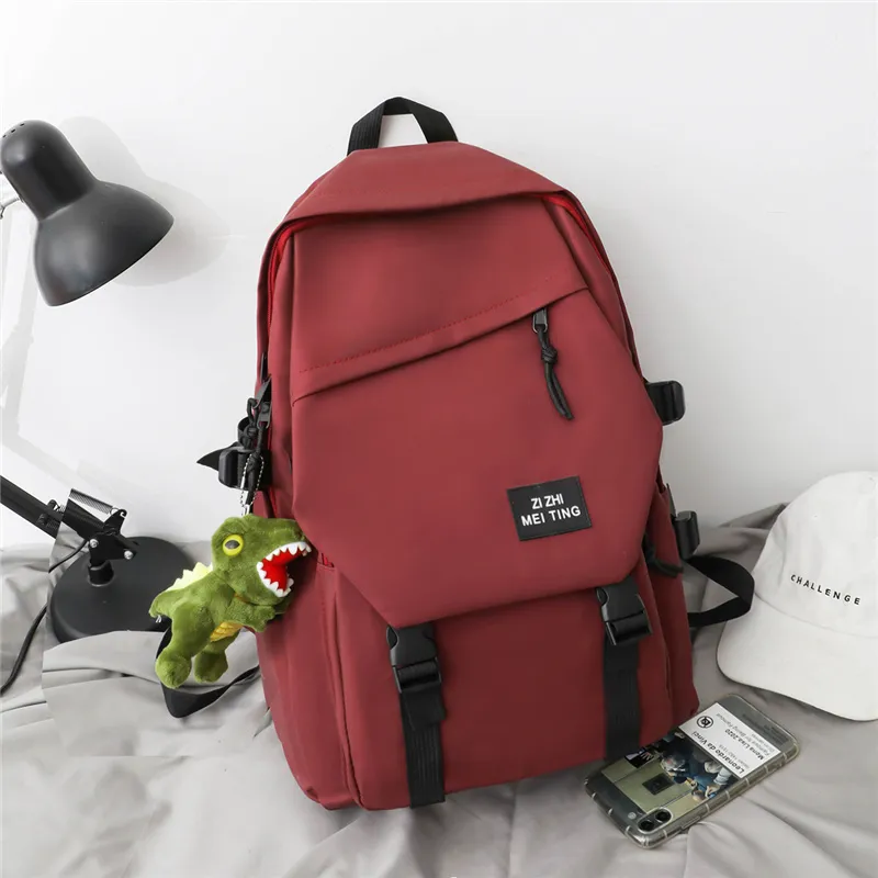 URBAN FOREST PU Backpack Regular Unisex Gray/Black/Red/Green-9