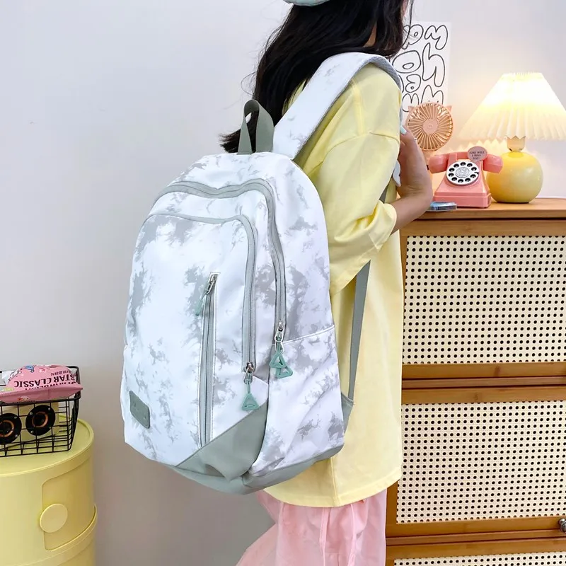 URBAN FOREST Nylon Backpack Unisex Black/Green/Blue/Pink-7