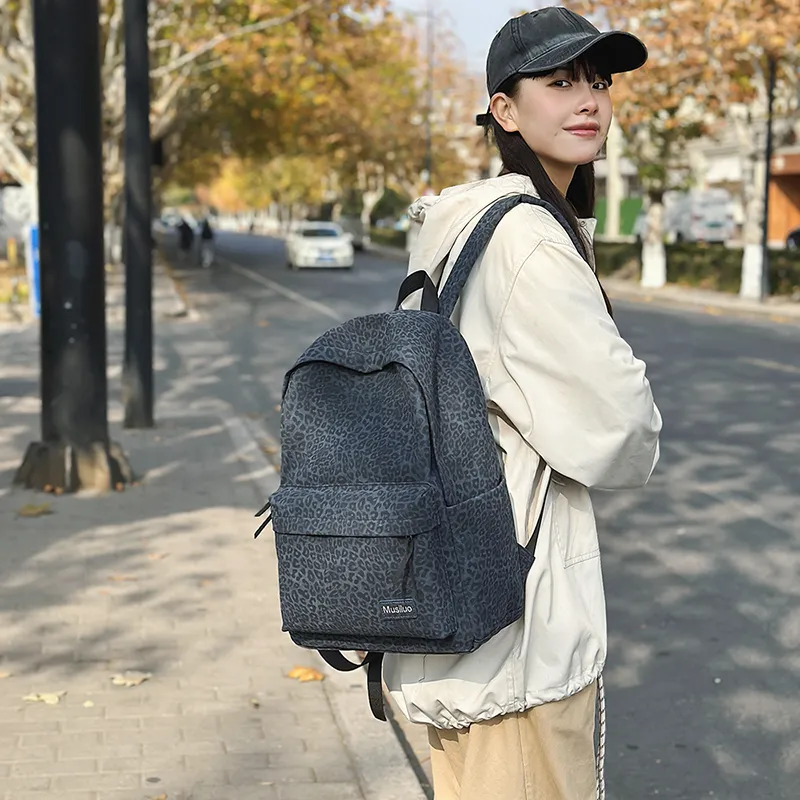 URBAN FOREST Flannelette Backpacks Regular Unisex Brown/Blue/Black-8
