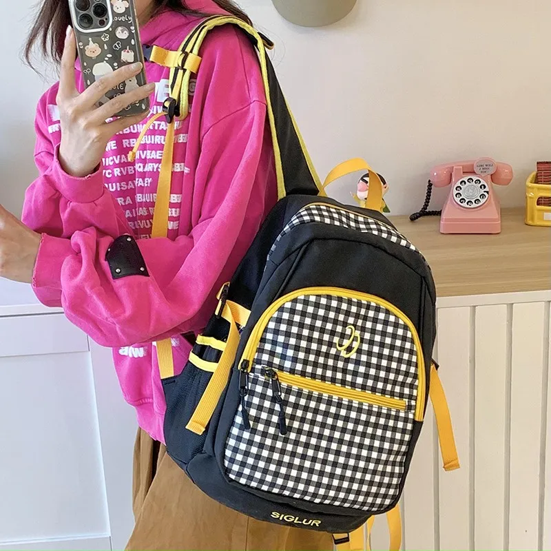 URBAN FOREST Fabric Backpack Unisex Black/Yellow-2
