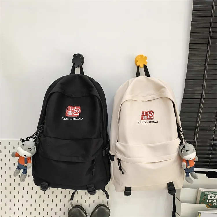 URBAN FOREST Nylon Backpack Unisex White/Black-7