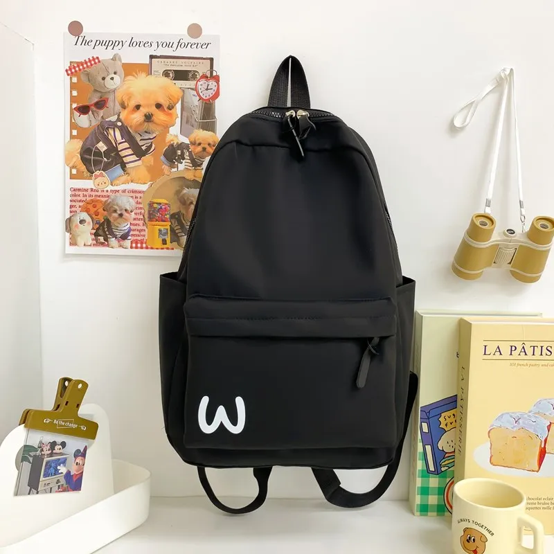 URBAN FOREST Composite Cloth Backpack Unisex Black/Pink/Bright Yellow/Lake Blue-3