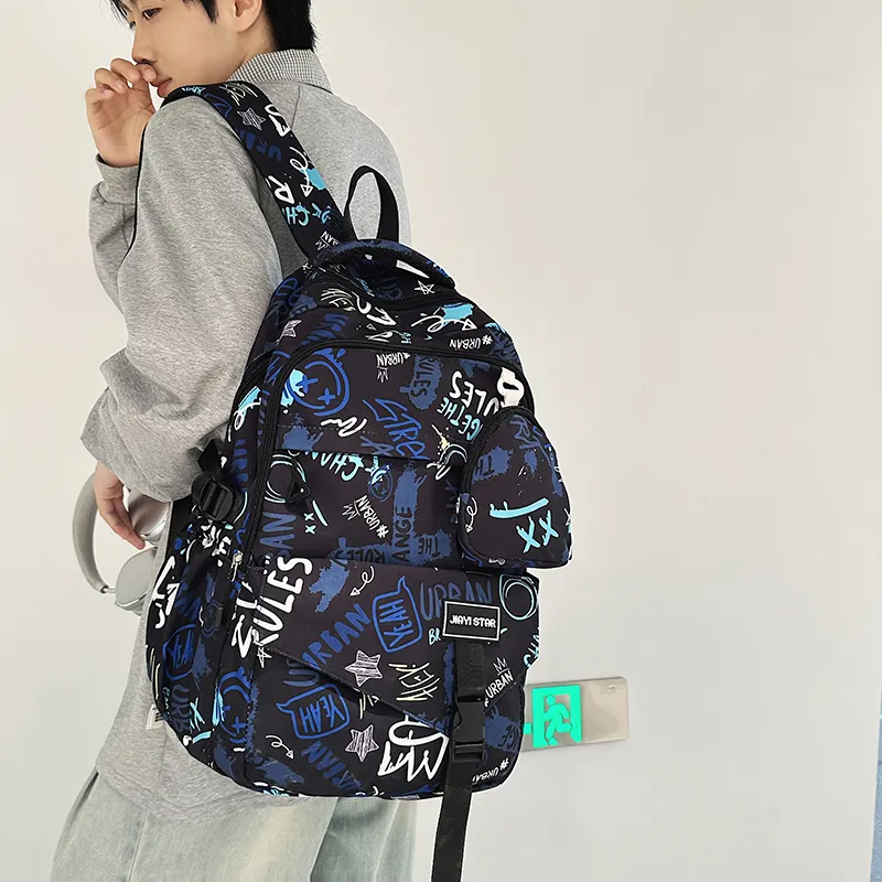 URBAN FOREST Nylon Backpack Unisex Multicolor-11