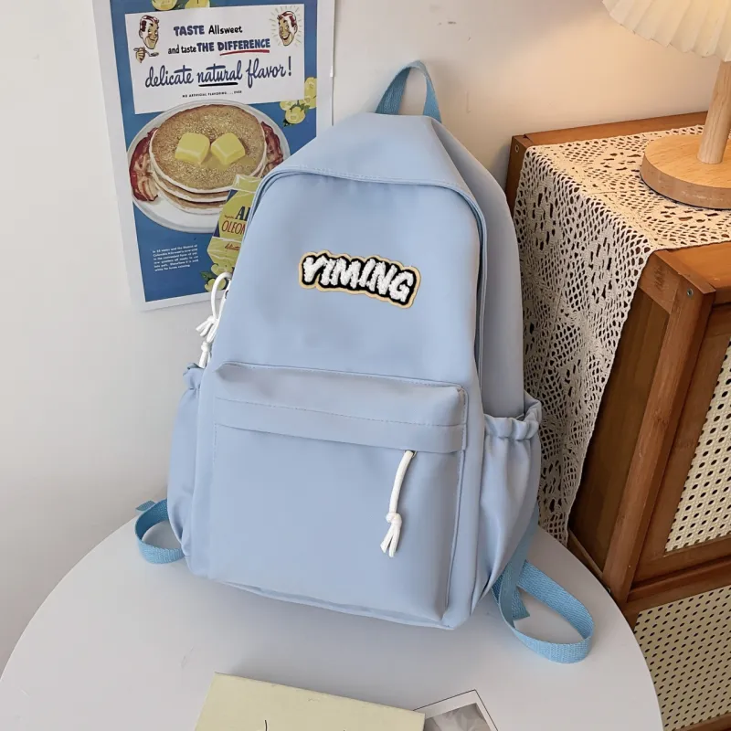 URBAN FOREST Nylon Backpack Unisex Red/Light Yellow/Green/Blue/White/Black-22