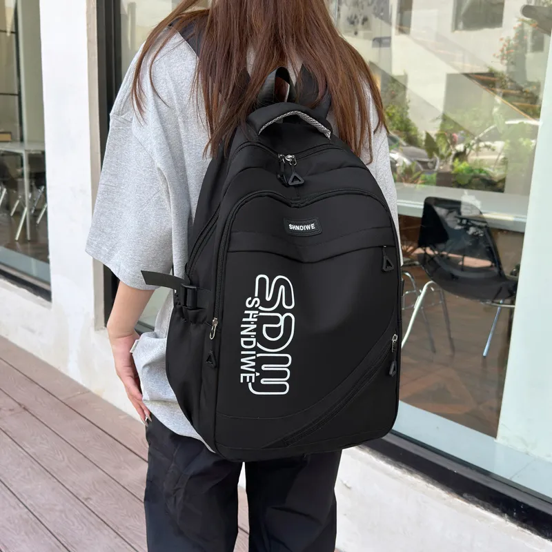 URBAN FOREST Oxford Backpack Regular Unisex Black/Burgundy/Blue/White & Red/White & Gray-1