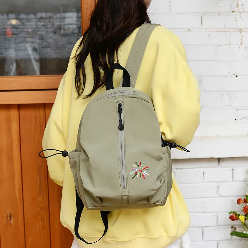 URBAN FOREST Nylon Backpack Unisex Gray/Black/Yellow/Green/Blue/Beige-19