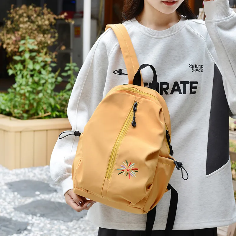 URBAN FOREST Nylon Backpack Unisex Gray/Black/Yellow/Green/Blue/Beige-10