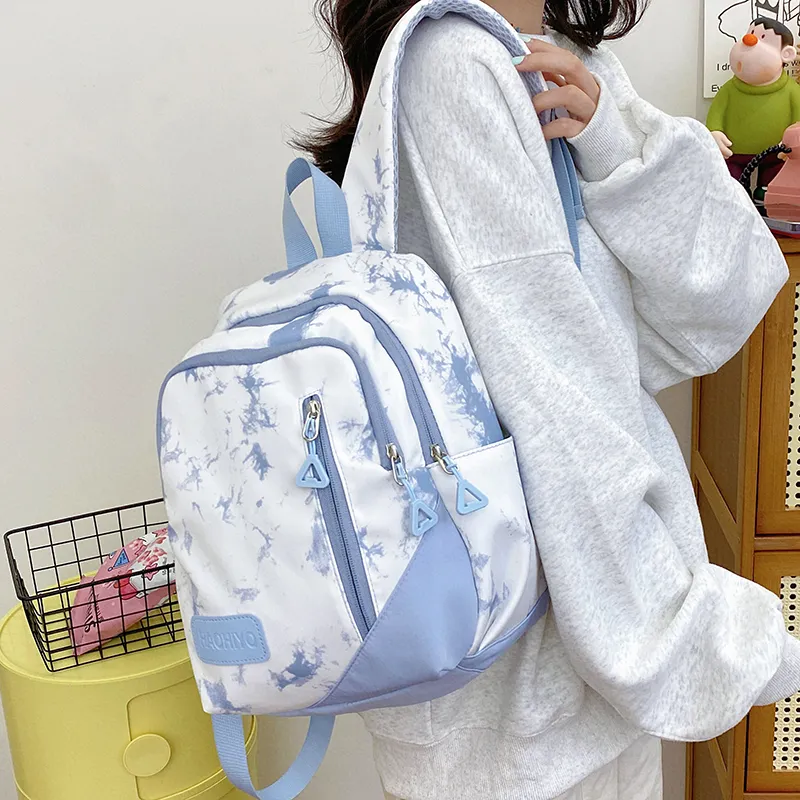 URBAN FOREST Nylon Backpack Women's Black/Green/Blue/Pink-16