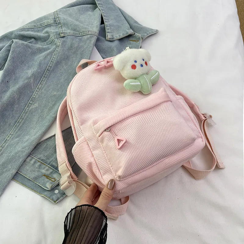 URBAN FOREST Nylon Backpack Women's Pink/Violet/Light Yellow/Light Green/Ivory/Black-11