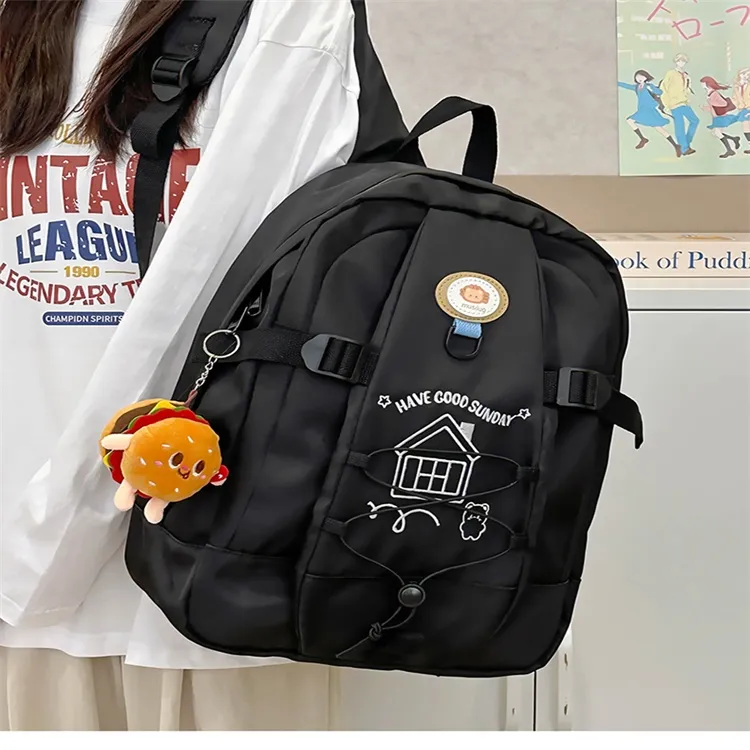 URBAN FOREST Nylon Backpack Regular Unisex White & Pink Blue/White & Yellow Blue/White & Yellow Green Black-16