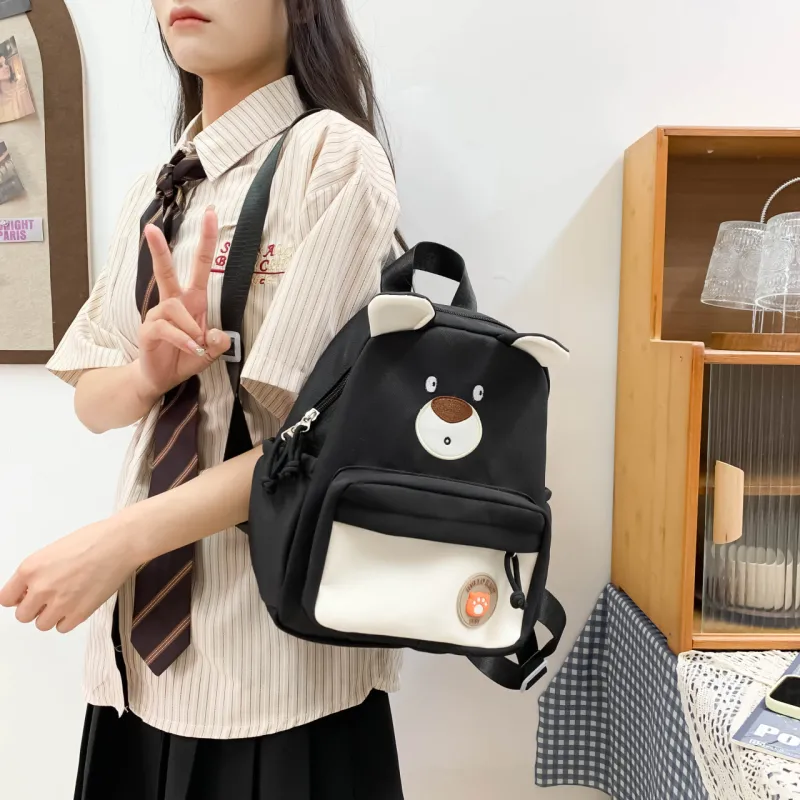 URBAN FOREST Nylon Backpack Regular Unisex Purple/Brown/Khaki/Blue/Pink/Black-29
