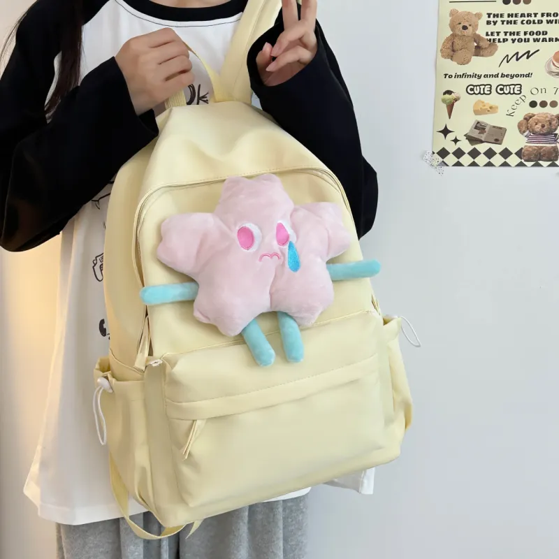 URBAN FOREST Polyester Backpack Women's Ecru/Burgundy/Light Yellow/Light Green/Pink-18