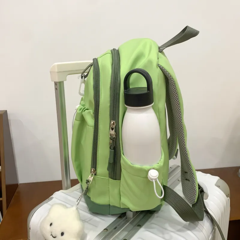 URBAN FOREST Nylon Backpack Unisex Black/Yellow/Green/Blue/Pink-8
