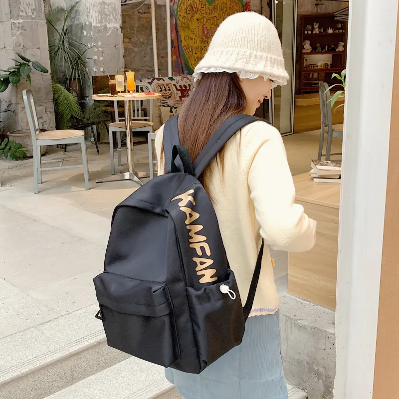 URBAN FOREST Nylon Backpack Regular Unisex White/Black/Yellow/Green/Pink-6