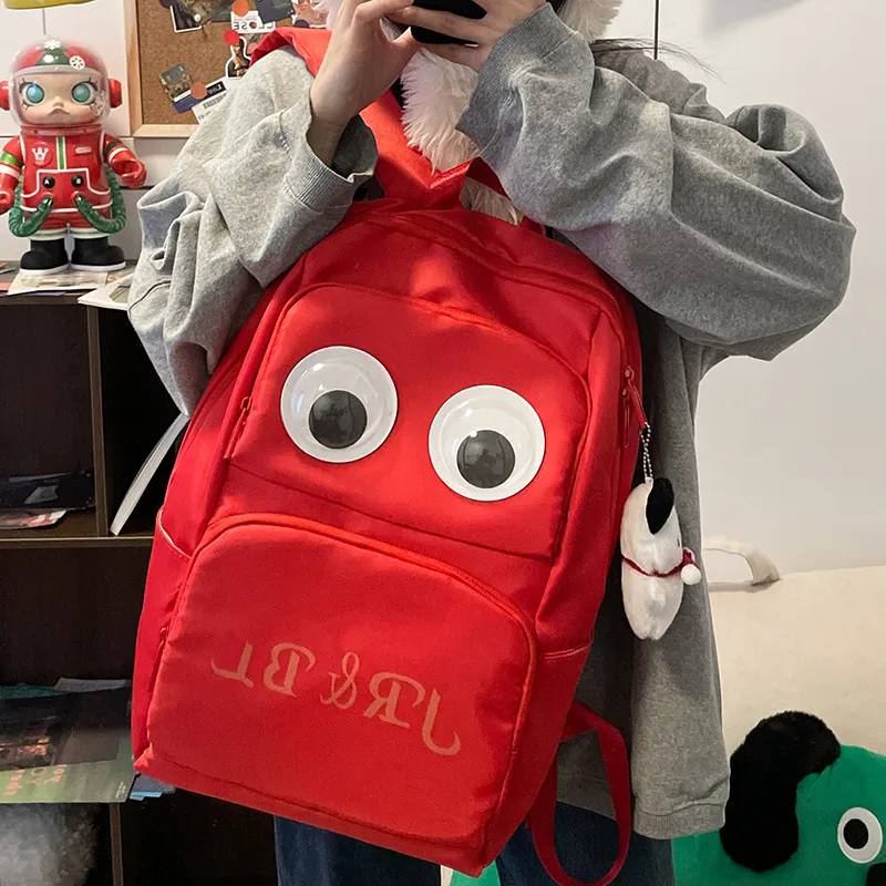 URBAN FOREST Nylon Backpack Unisex White/Black/Red/Blue-15