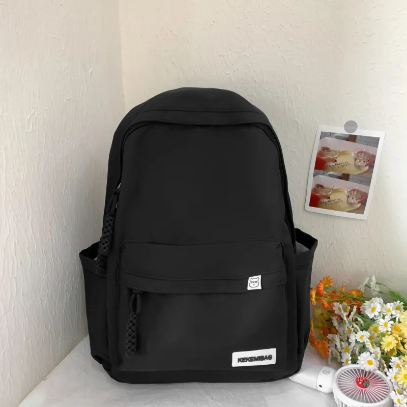 URBAN FOREST Nylon Backpack Unisex Pink/Yellow/Blue/Red/Black/White-18
