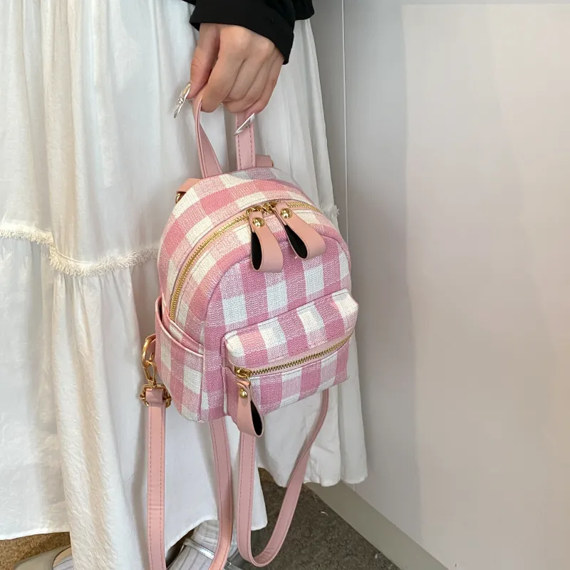 URBAN FOREST PU Backpack Women's Pink/Blue-2