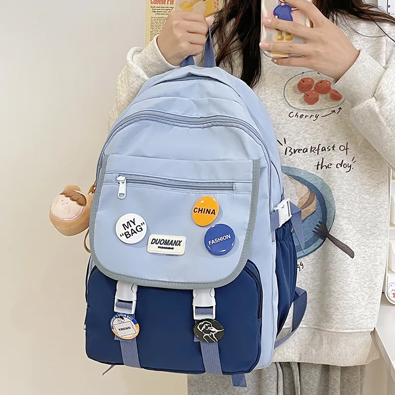 URBAN FOREST Nylon Backpack Regular Unisex Black/Yellow/Khaki/Blue/Brown-13