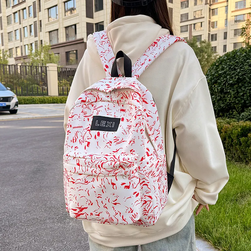 URBAN FOREST Oxford Backpack Unisex White/Black/Red/Blue-12