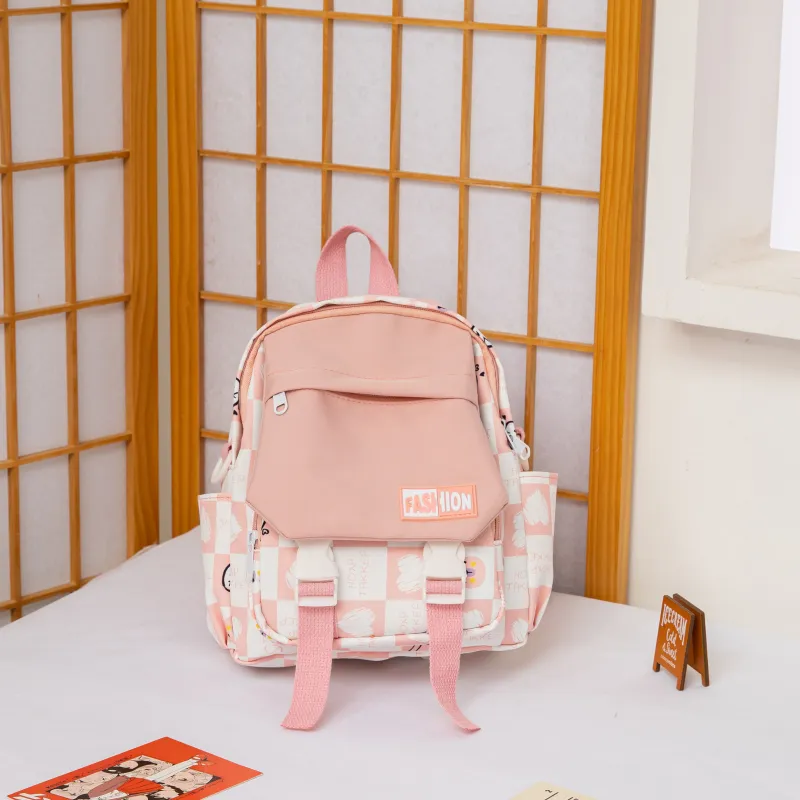URBAN FOREST Nylon Backpack Unisex Black/Purple/Orange/Green/Blue/Pink-34