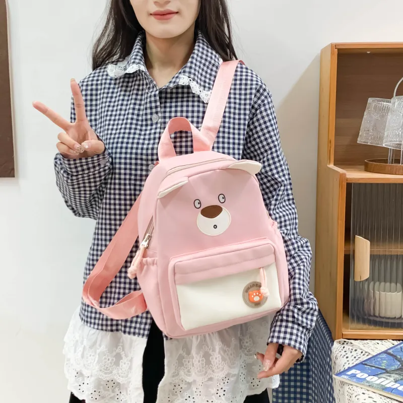 URBAN FOREST Nylon Backpack Regular Unisex Purple/Brown/Khaki/Blue/Pink/Black-21